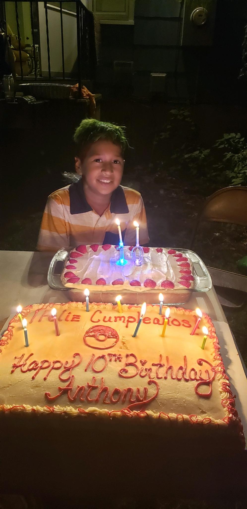 Anthony 10th Birthday Cake Oct. 8, 2021